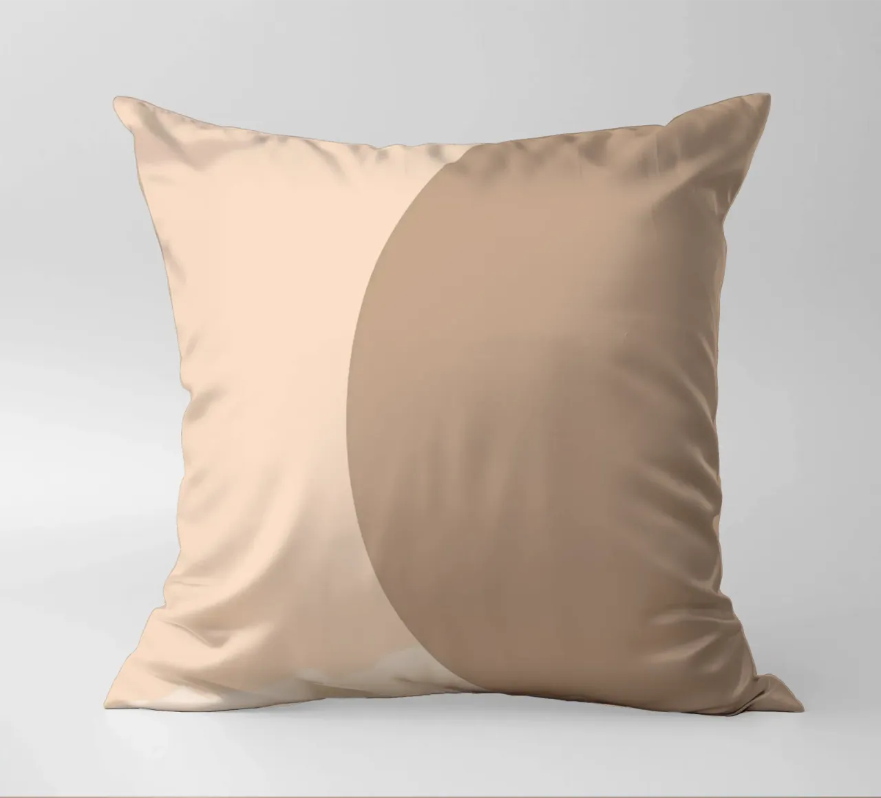 Boho Abstract Shadow Play | Earthy Tones Circle Art Print decorative cushion by NorwesClub