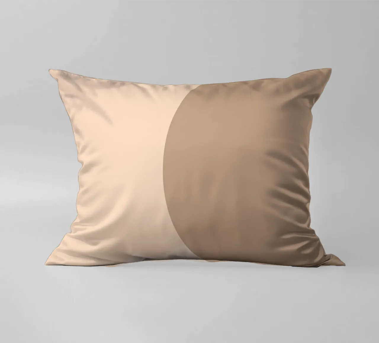 Boho Abstract Shadow Play | Earthy Tones Circle Art Print decorative cushion by NorwesClub
