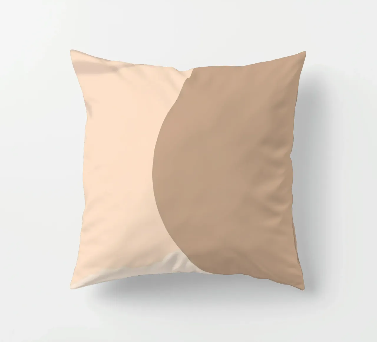Boho Abstract Shadow Play | Earthy Tones Circle Art Print decorative cushion by NorwesClub