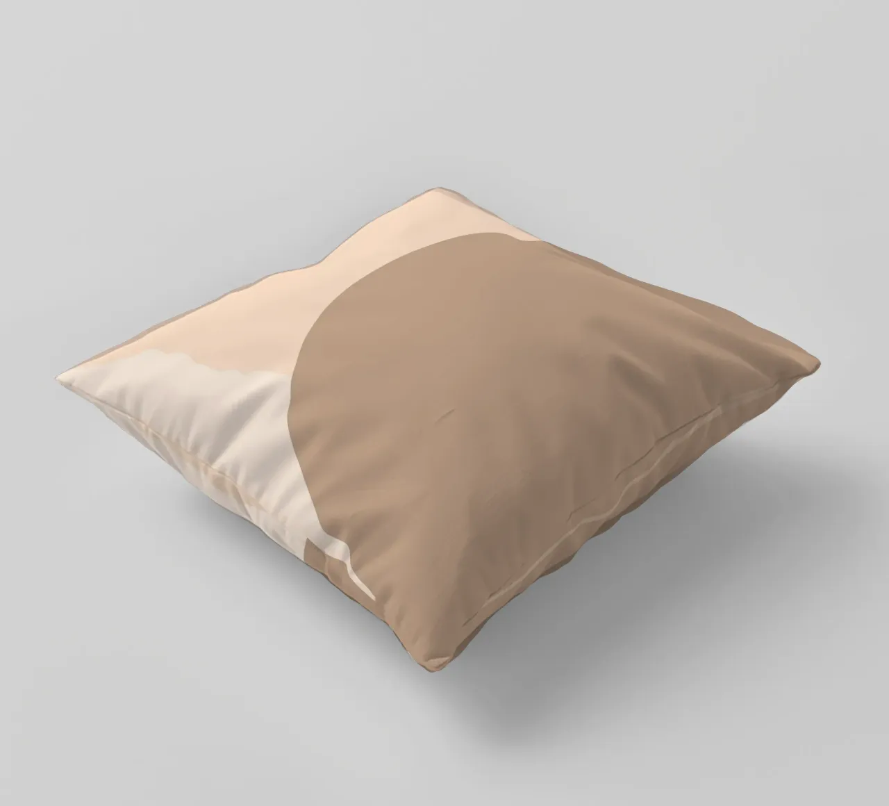 Boho Abstract Shadow Play | Earthy Tones Circle Art Print decorative cushion by NorwesClub