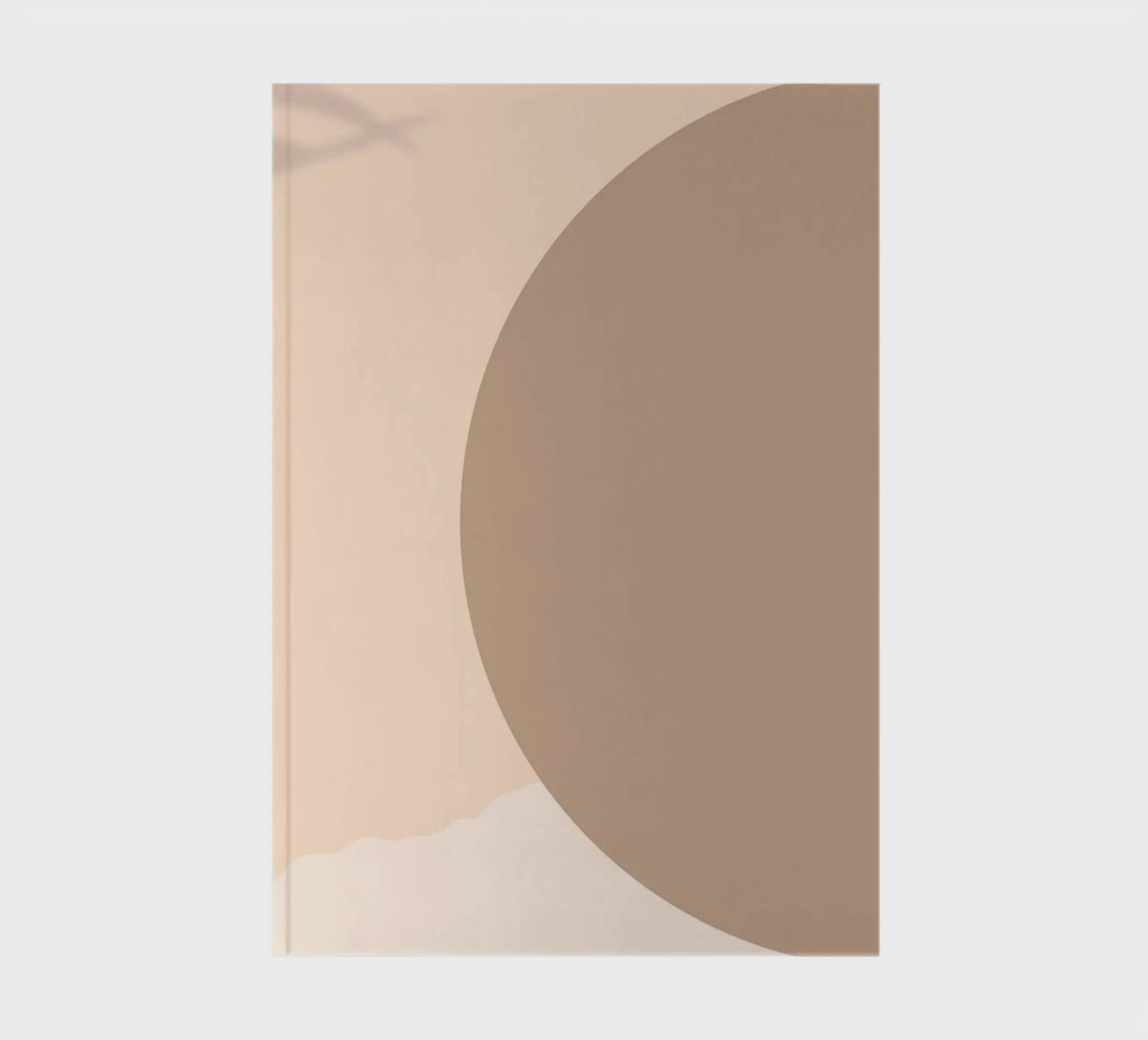 Boho Abstract Shadow Play | Earthy Tones Circle Art Print notebook by NorwesClub