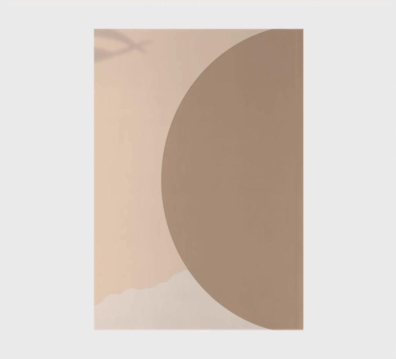 Boho Abstract Shadow Play | Earthy Tones Circle Art Print notebook by NorwesClub