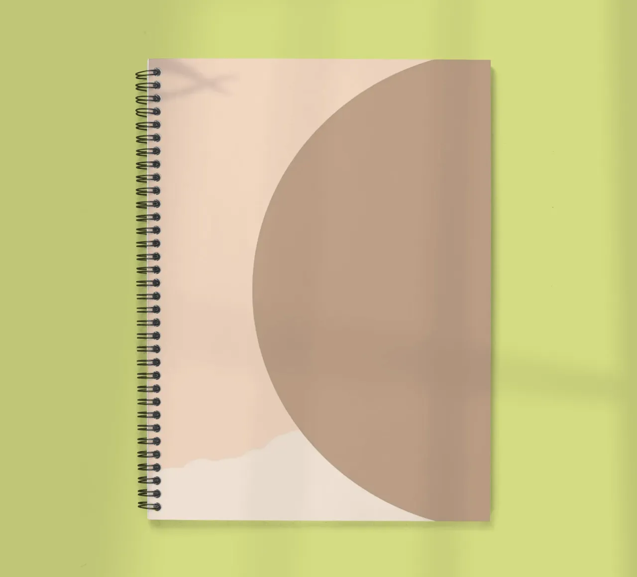 Boho Abstract Shadow Play | Earthy Tones Circle Art Print spiral notebook by NorwesClub