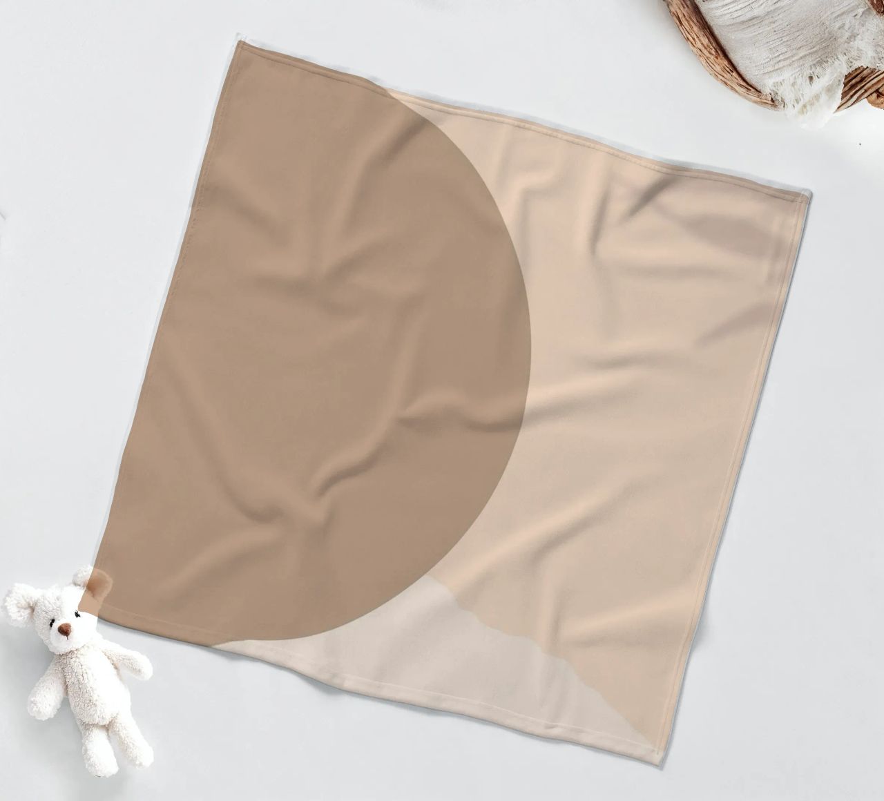 Boho Abstract Shadow Play | Earthy Tones Circle Art Print fleece blanket by NorwesClub