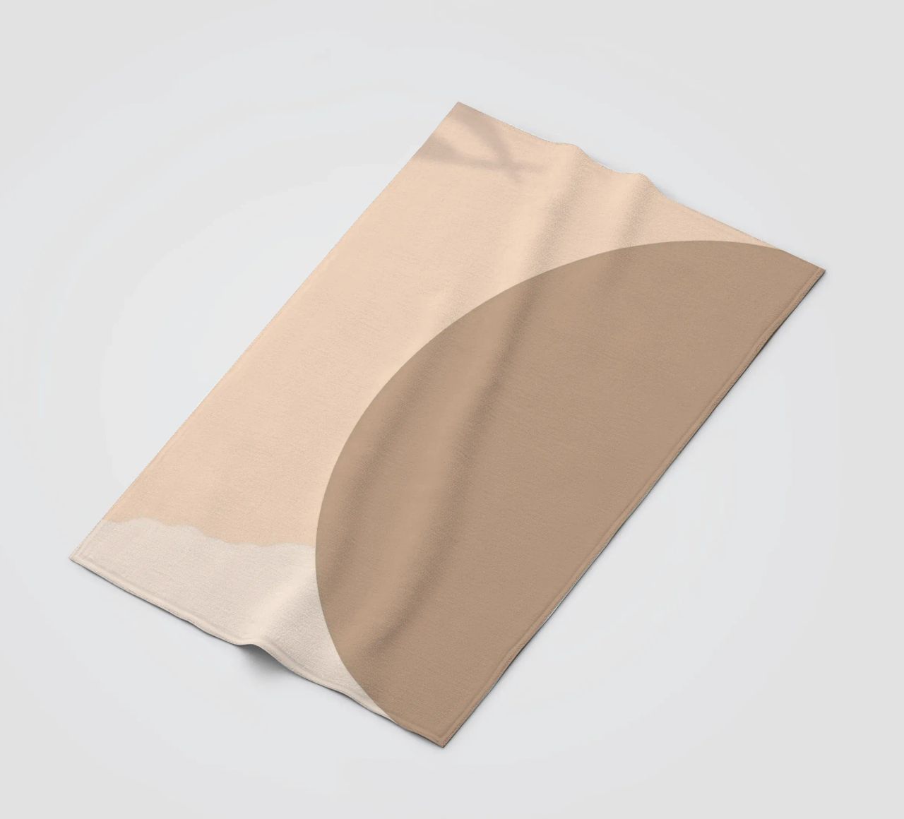 Boho Abstract Shadow Play | Earthy Tones Circle Art Print fleece blanket by NorwesClub