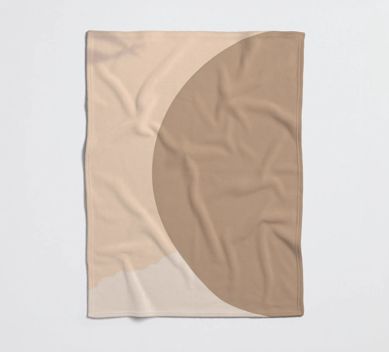 Boho Abstract Shadow Play | Earthy Tones Circle Art Print fleece blanket by NorwesClub
