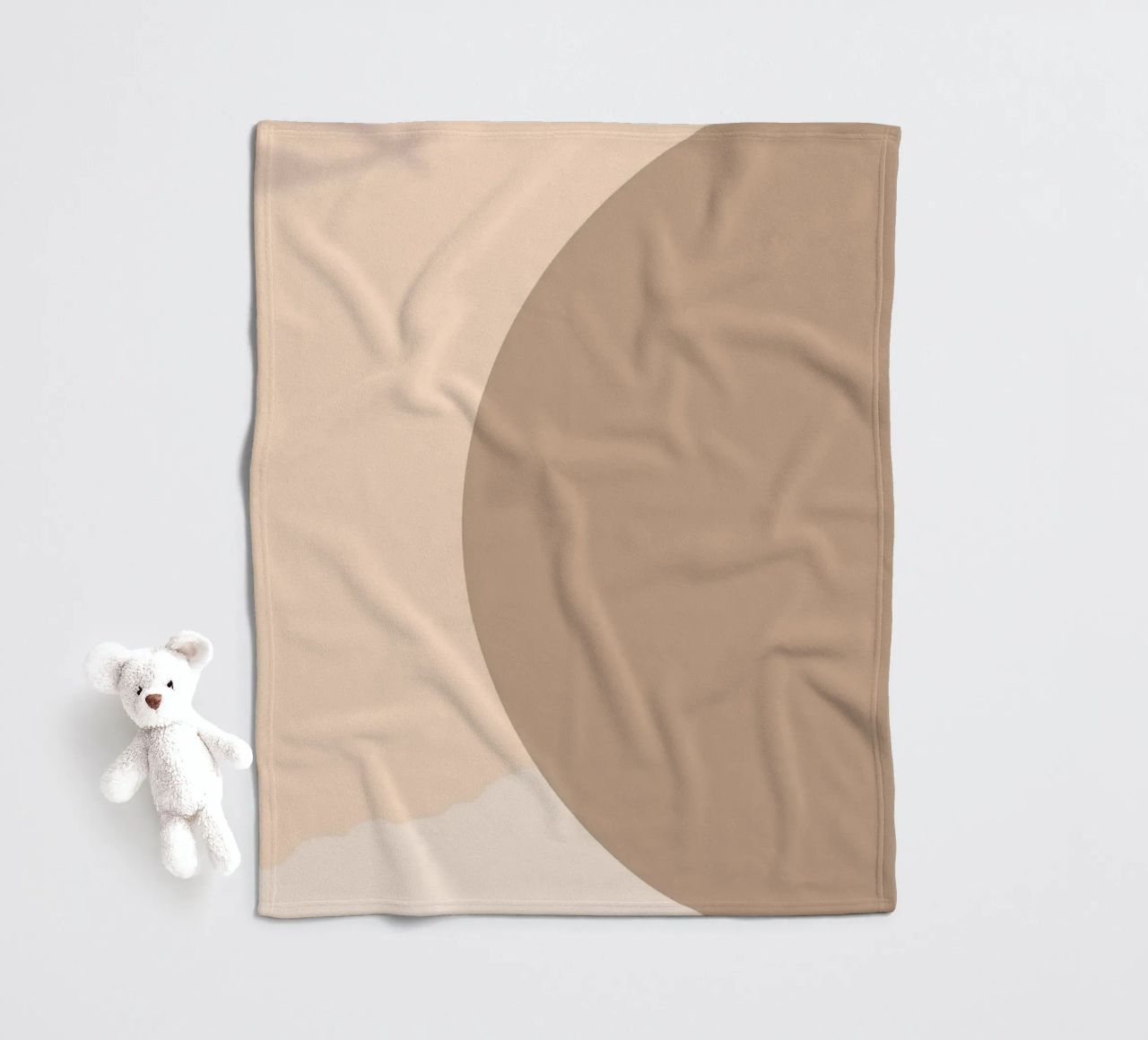 Boho Abstract Shadow Play | Earthy Tones Circle Art Print fleece blanket by NorwesClub