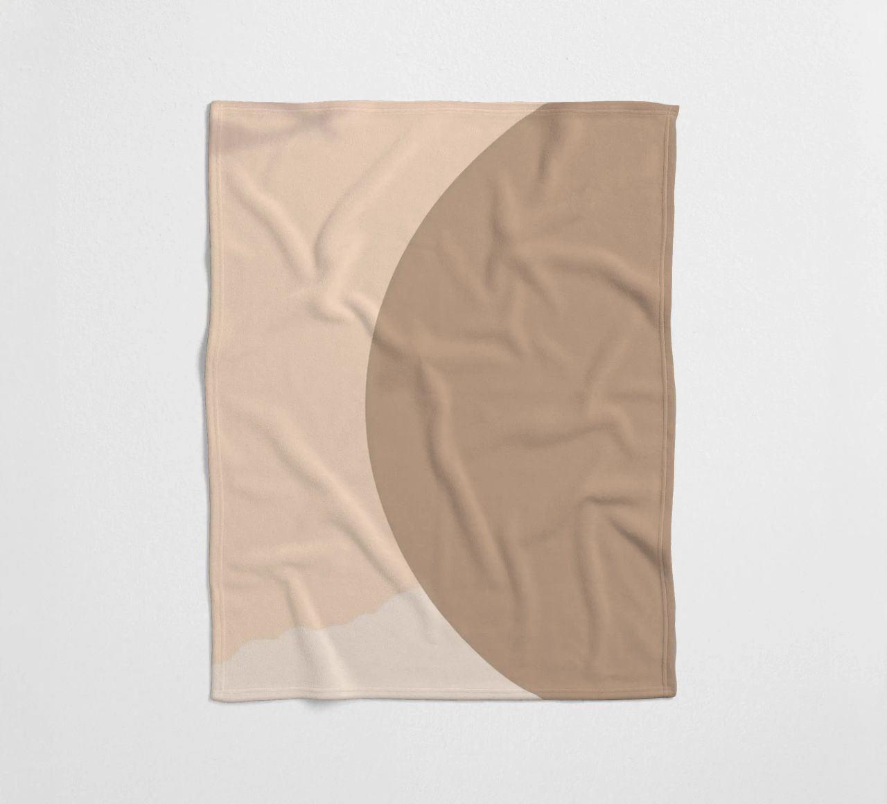 Boho Abstract Shadow Play | Earthy Tones Circle Art Print fleece blanket by NorwesClub