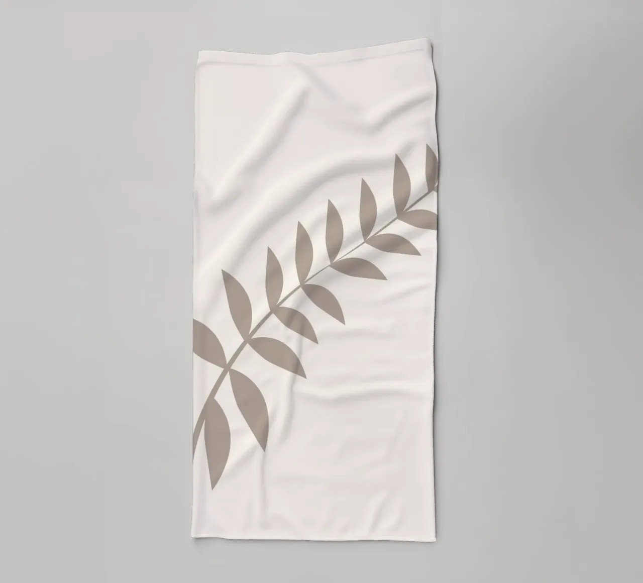 Minimalistische Pastell Blatt Zweig | skandinavische botanische Kunst P Handtuch von NorwesClub
