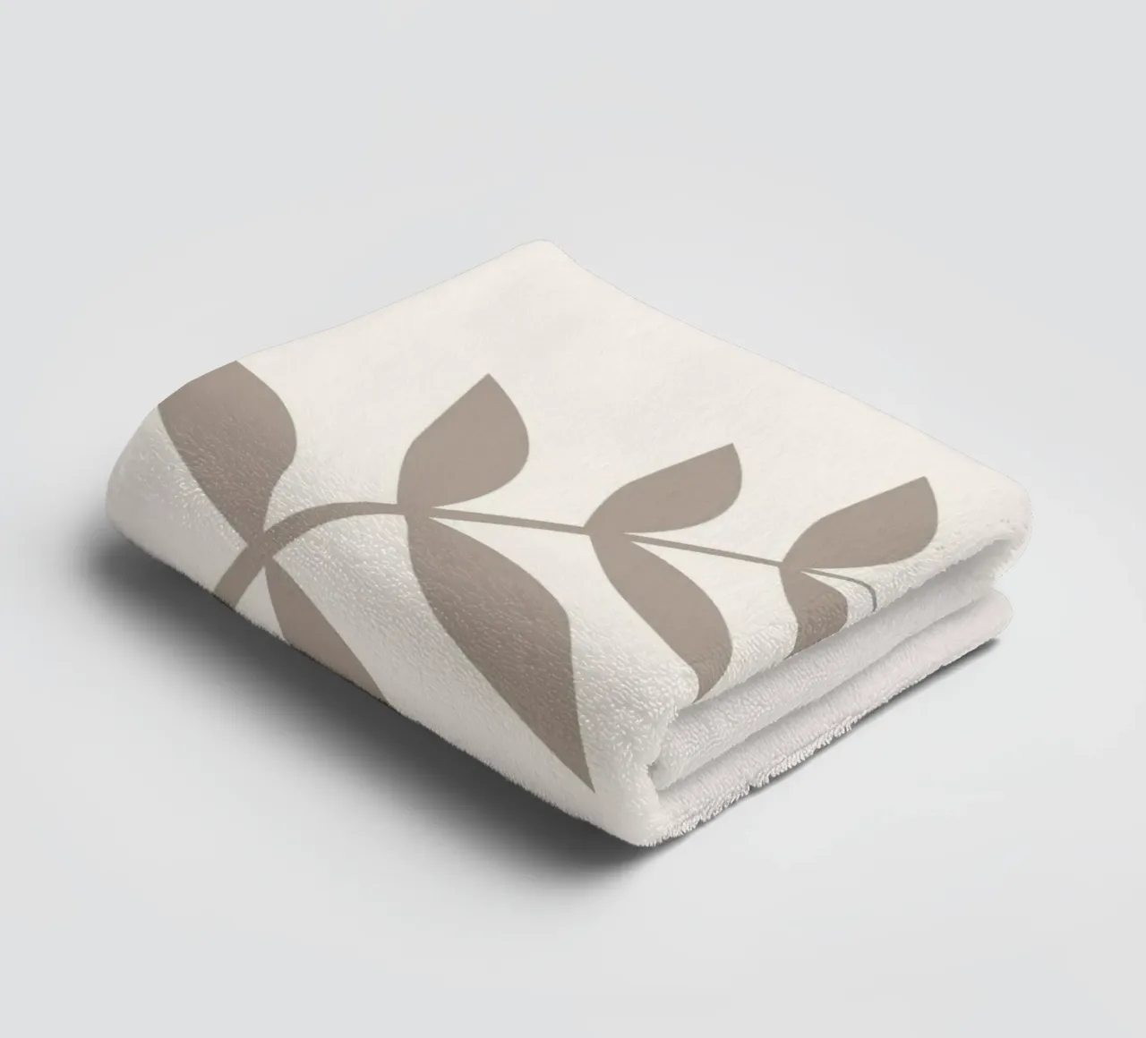 Minimalistische Pastell Blatt Zweig | skandinavische botanische Kunst P Handtuch von NorwesClub
