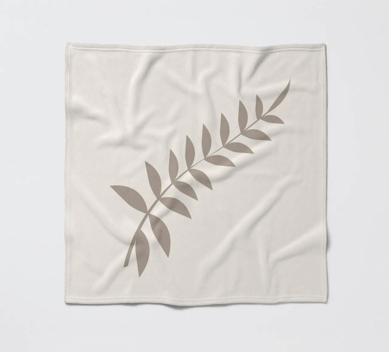 Ramo di foglie pastello minimalista | Arte botanica scandinava P coperta in pile da NorwesClub