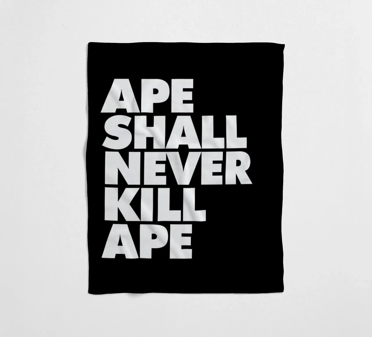 APE SHALL NEVER KILL APE fleece blanket by The Indoor Type