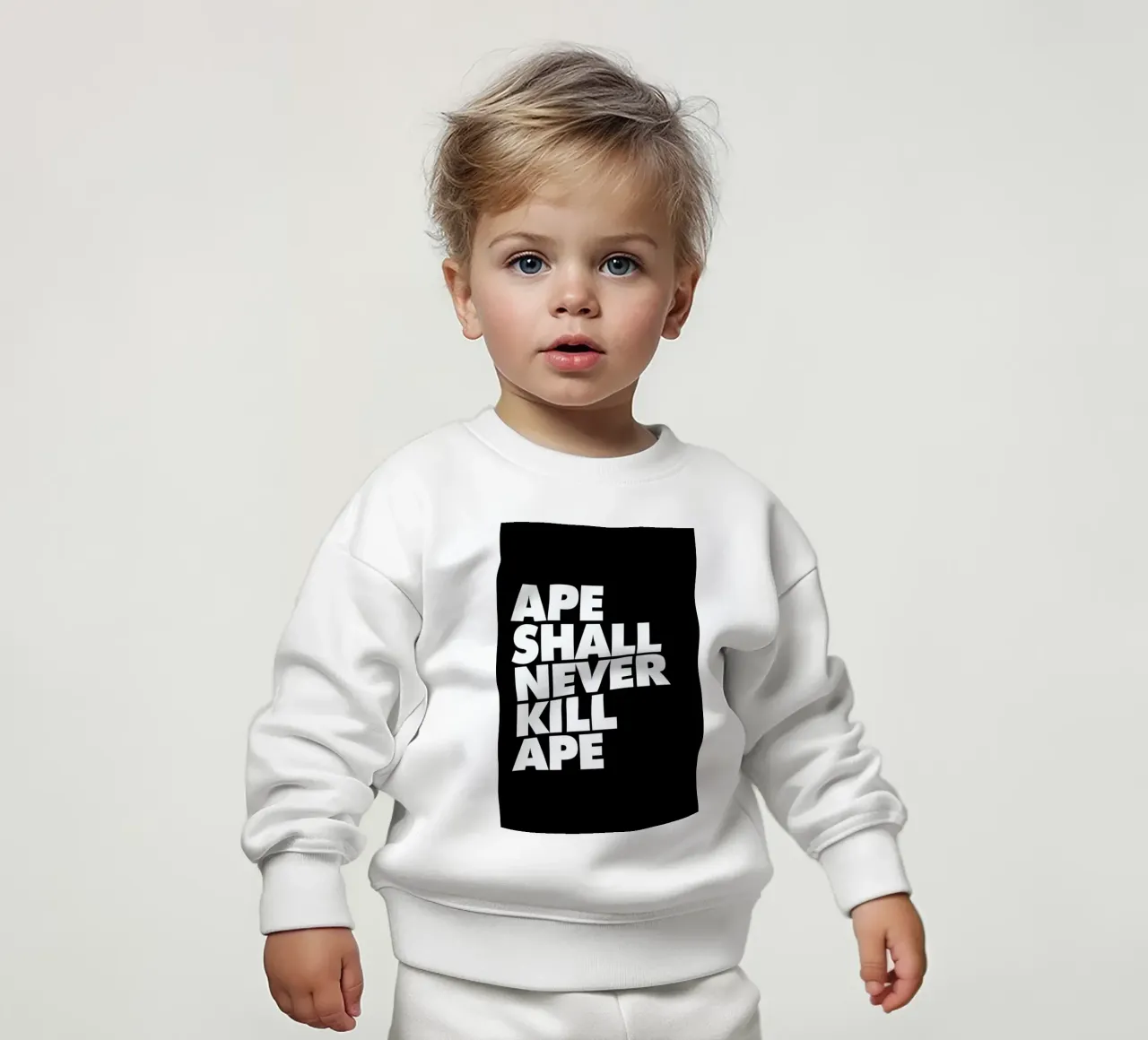 APE SHALL NEVER KILL APE felpa neonato da The Indoor Type