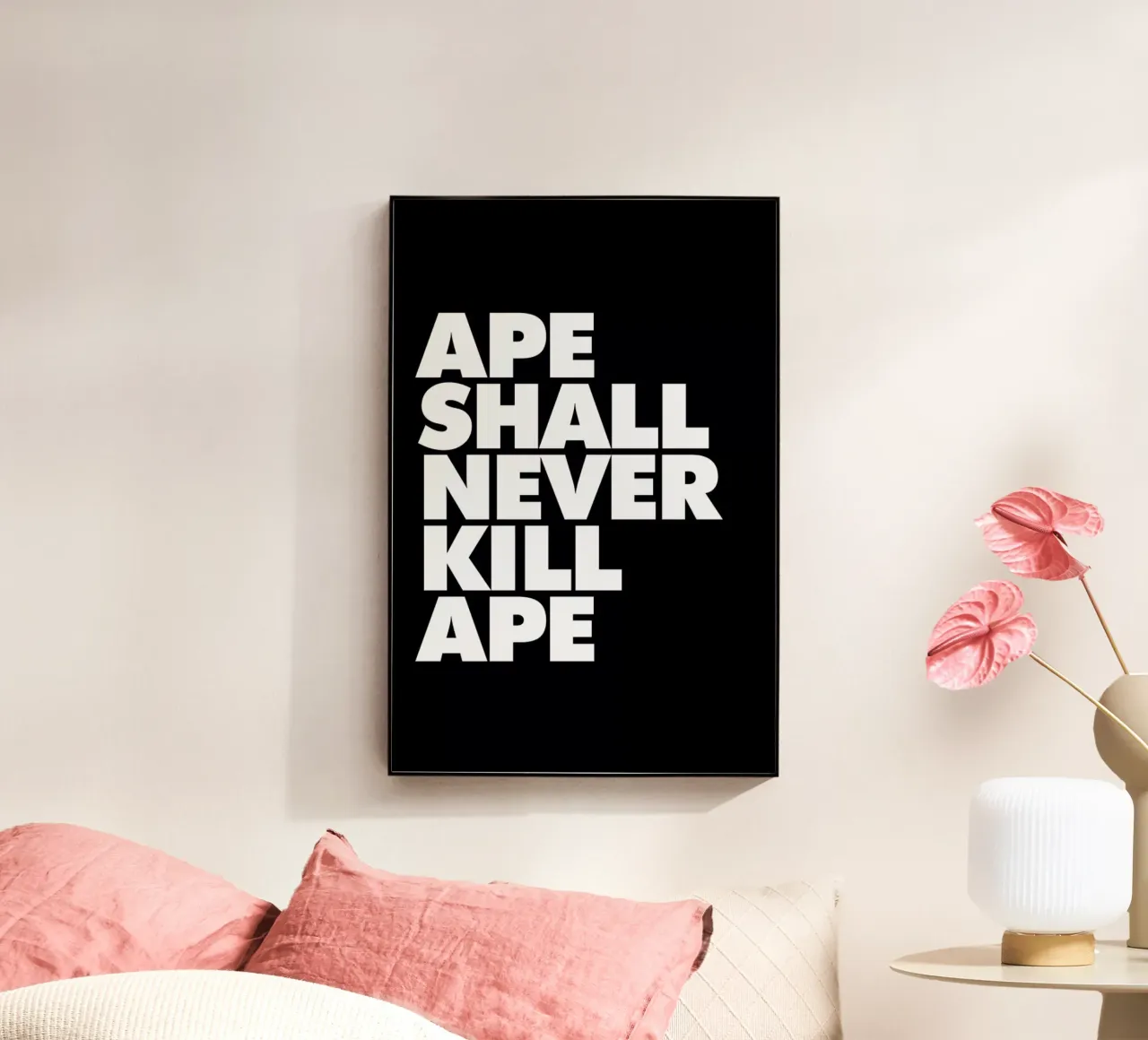 APE SHALL NEVER KILL APE plexiglass da The Indoor Type