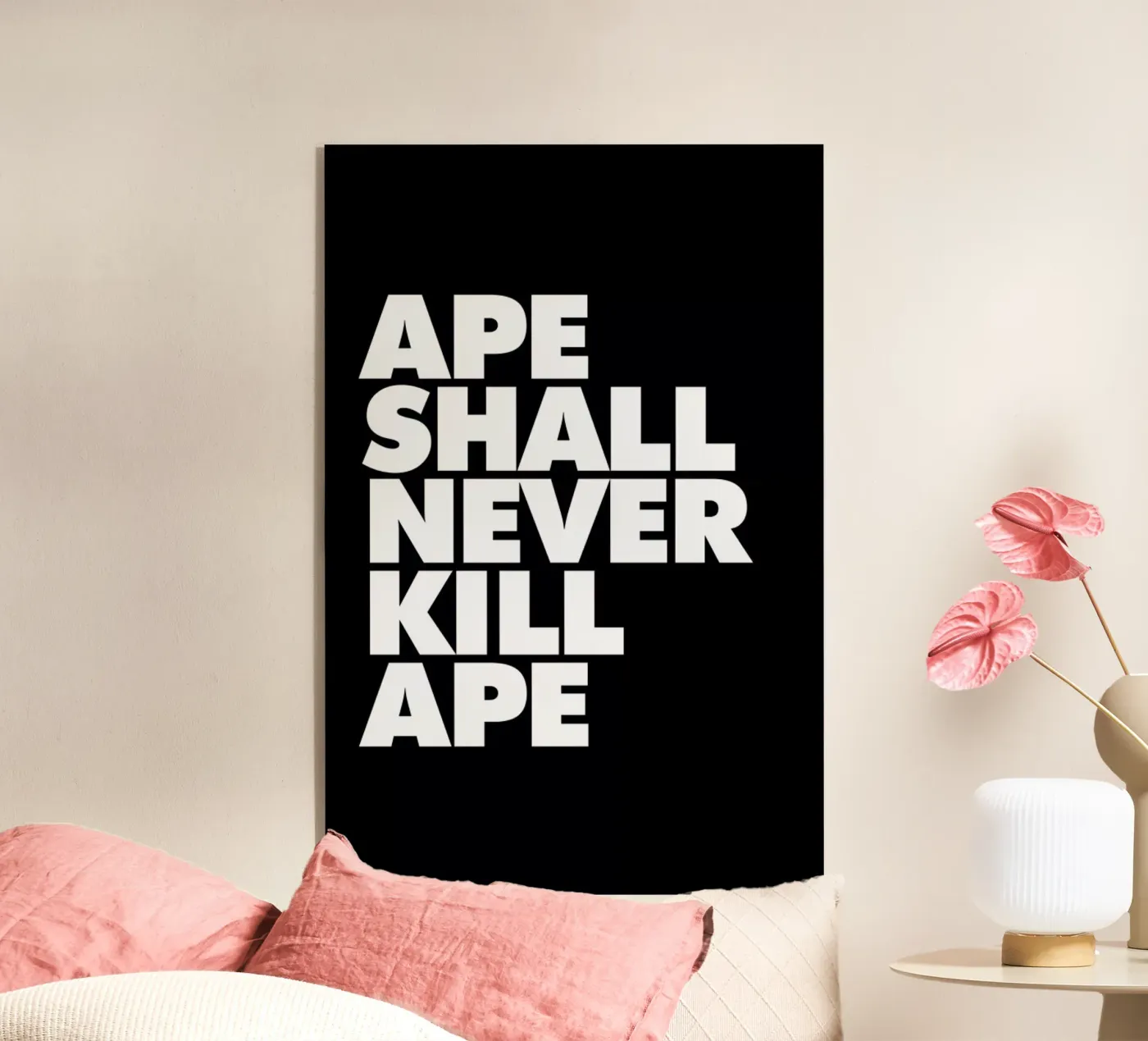 APE SHALL NEVER KILL APE plexiglass da The Indoor Type