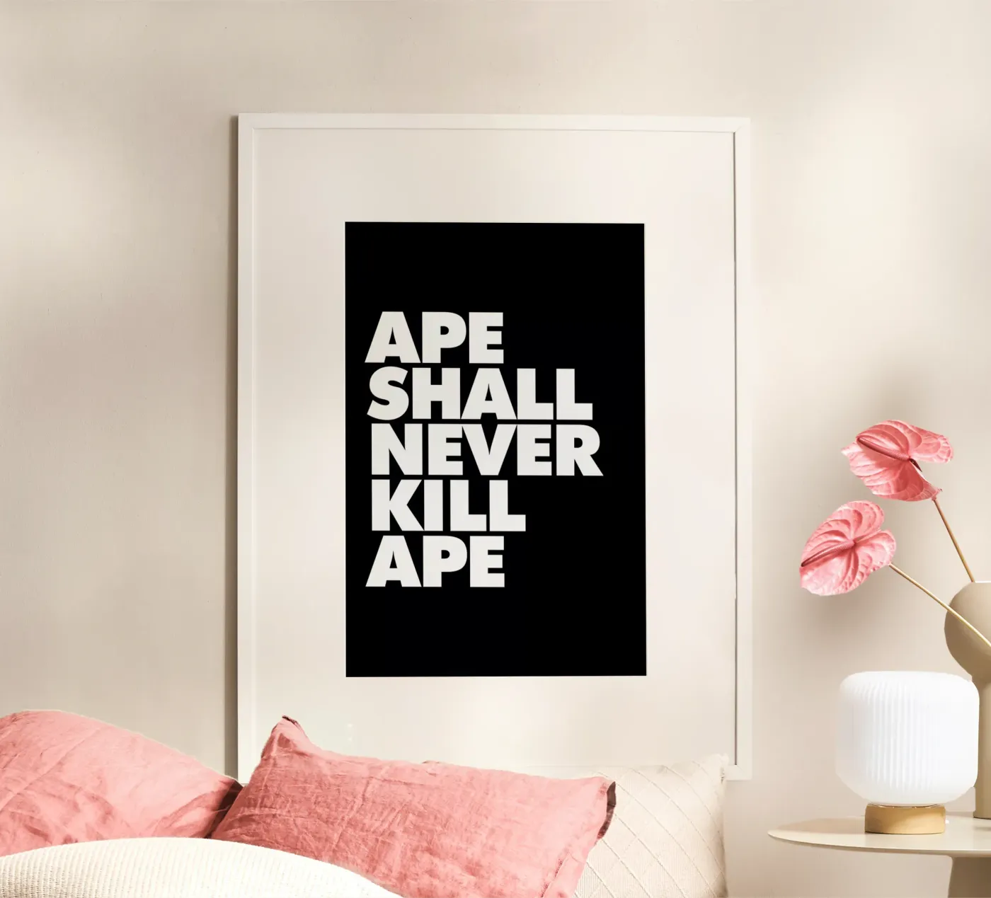 APE SHALL NEVER KILL APE poster by The Indoor Type