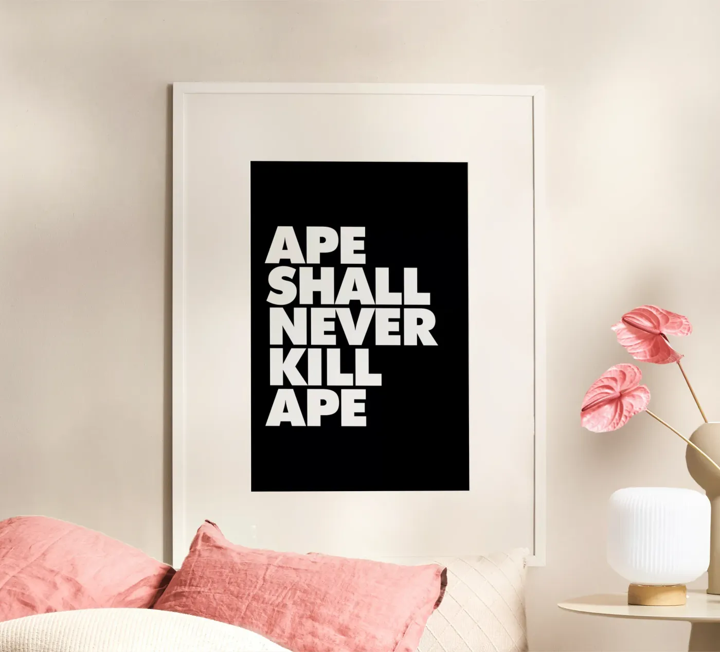 APE SHALL NEVER KILL APE poster da The Indoor Type