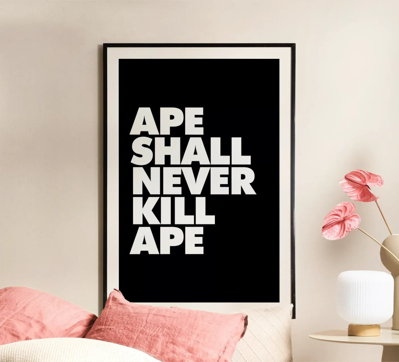 APE SHALL NEVER KILL APE poster da The Indoor Type