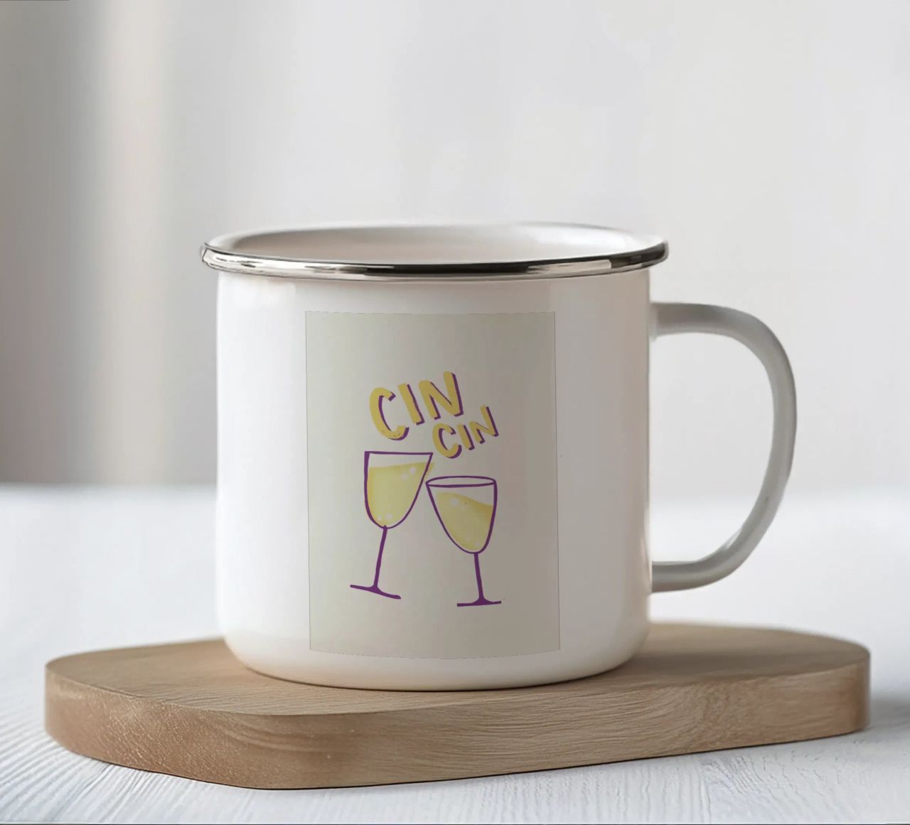 Cin Cin tazza in smalto da Pure