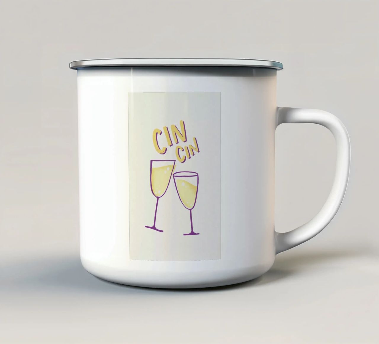 Cin Cin tazza in smalto da Pure