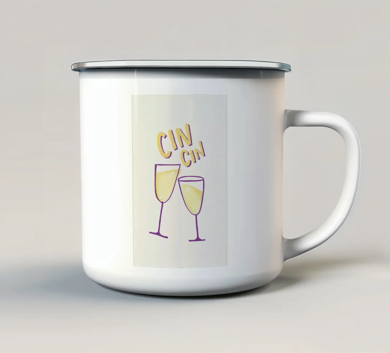Cin Cin Emaille Tasse von Pure