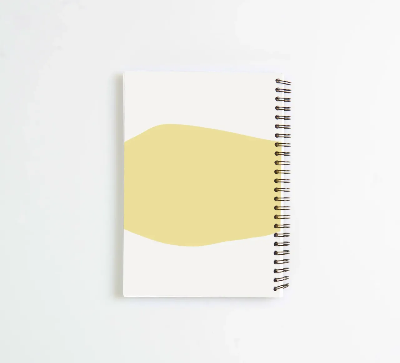 Forme organique jaune doux | Minimalist Pastel Abstract Print carnet à spirale de NorwesClub