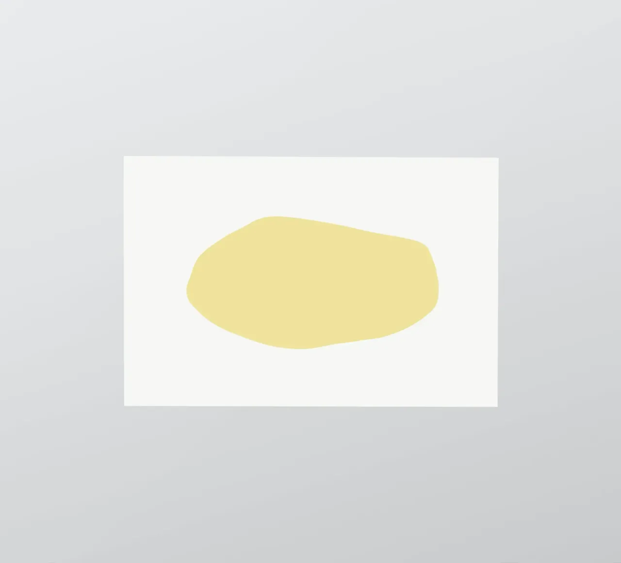 Forme organique jaune doux | Minimalist Pastel Abstract Print autocollant de NorwesClub