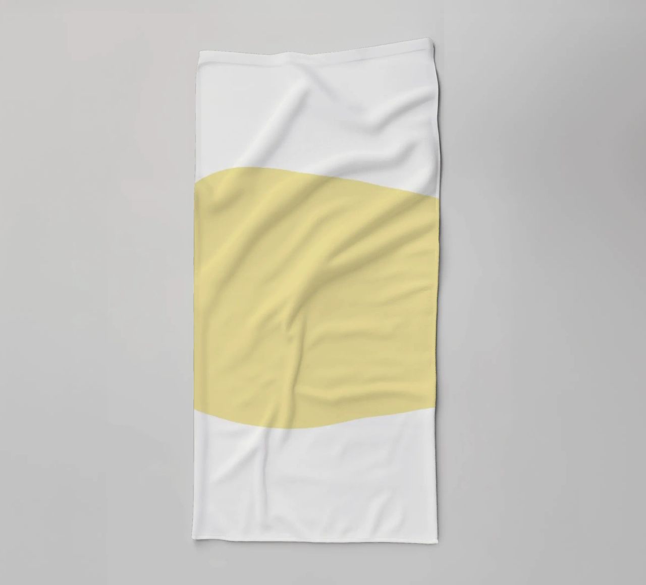 Soft Yellow Organic Shape | Minimalist Pastel Abstract Print towel by NorwesClub