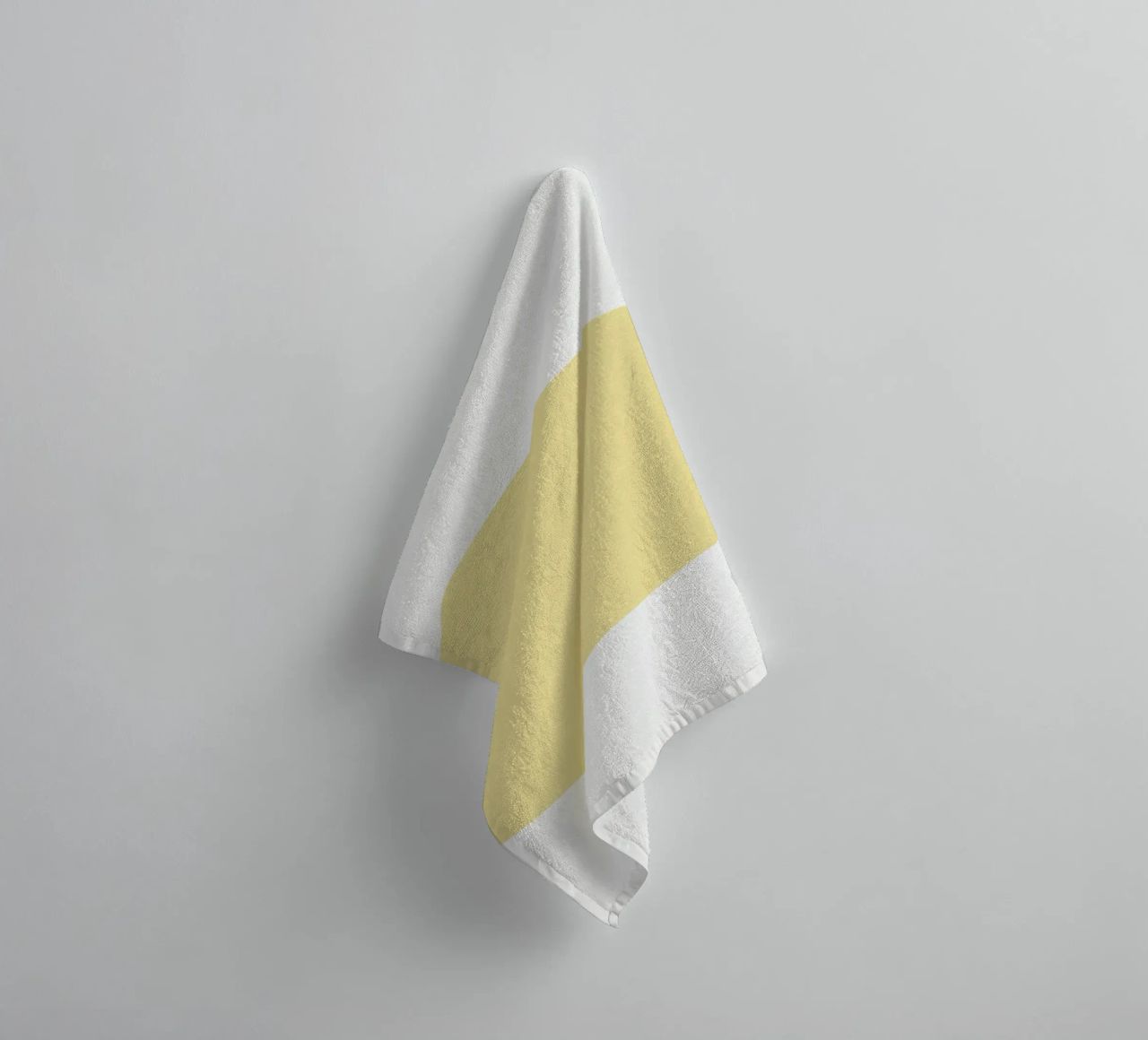 Soft Yellow Organic Shape | Minimalist Pastel Abstract Print towel by NorwesClub