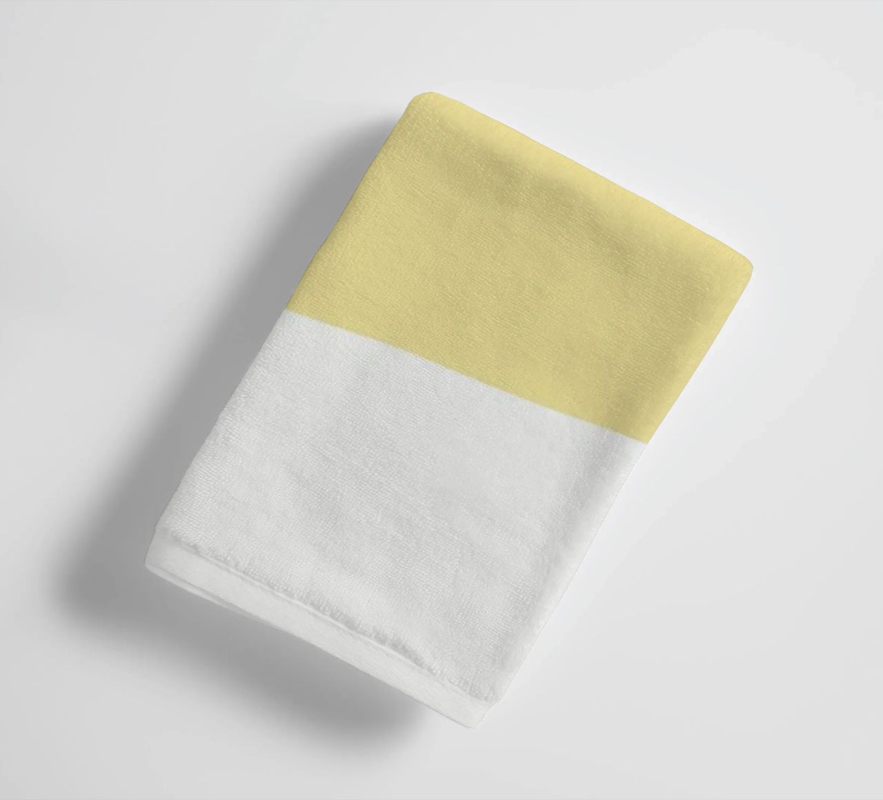 Soft Yellow Organic Shape | Minimalist Pastel Abstract Print towel by NorwesClub