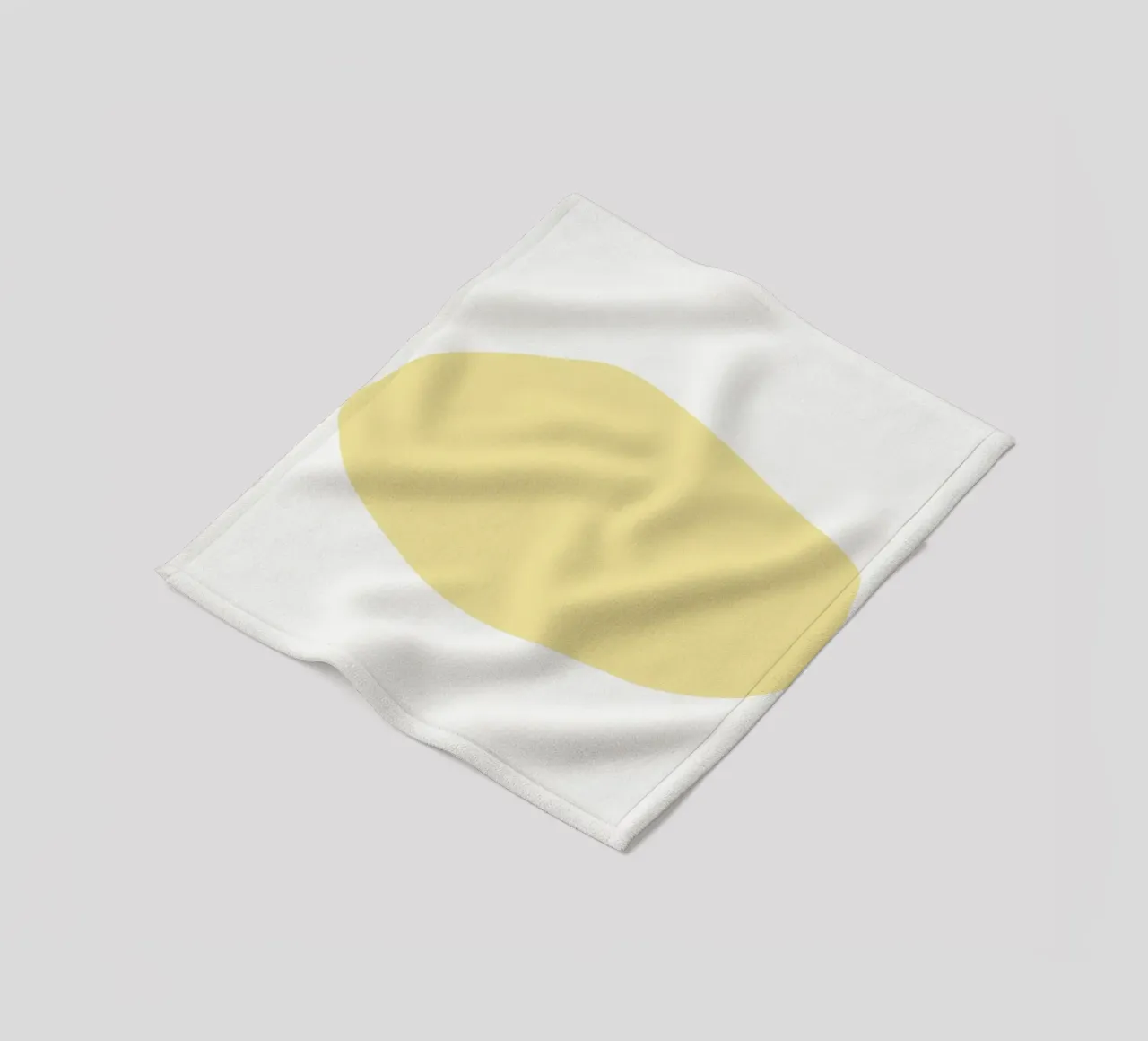 Forme organique jaune doux | Minimalist Pastel Abstract Print plaid polaire de NorwesClub