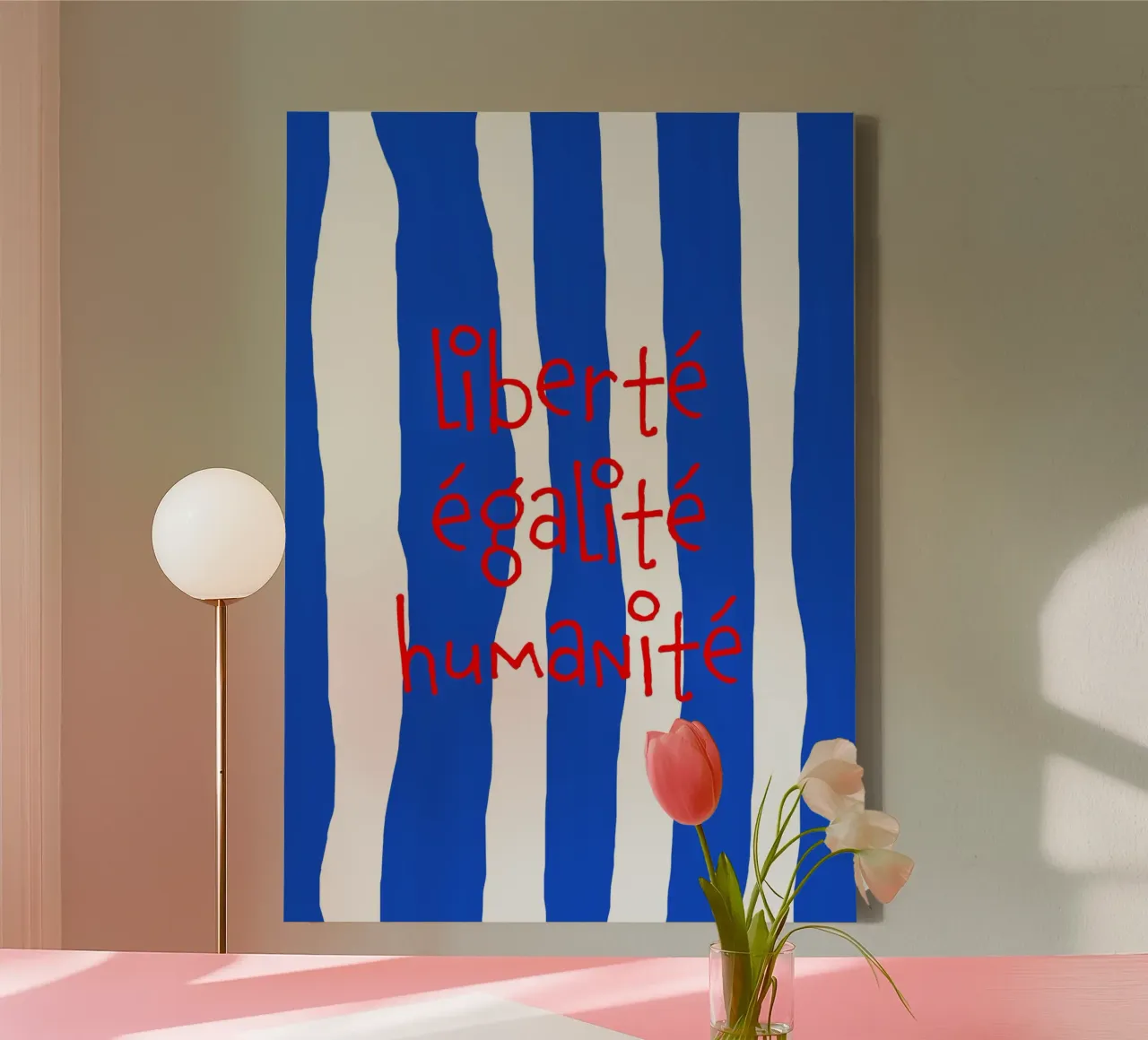 liberté, égalité, humanité. tela con Cornice a cassetta da FRICKE DESIGN