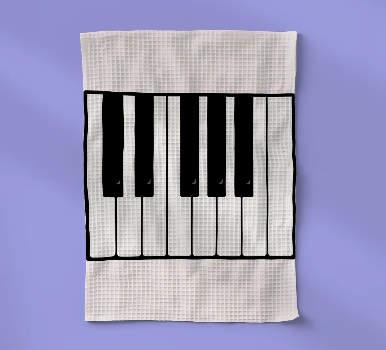 Minimalist Piano Keys Art | Modern Music Lover Print tea towel by NorwesClub
