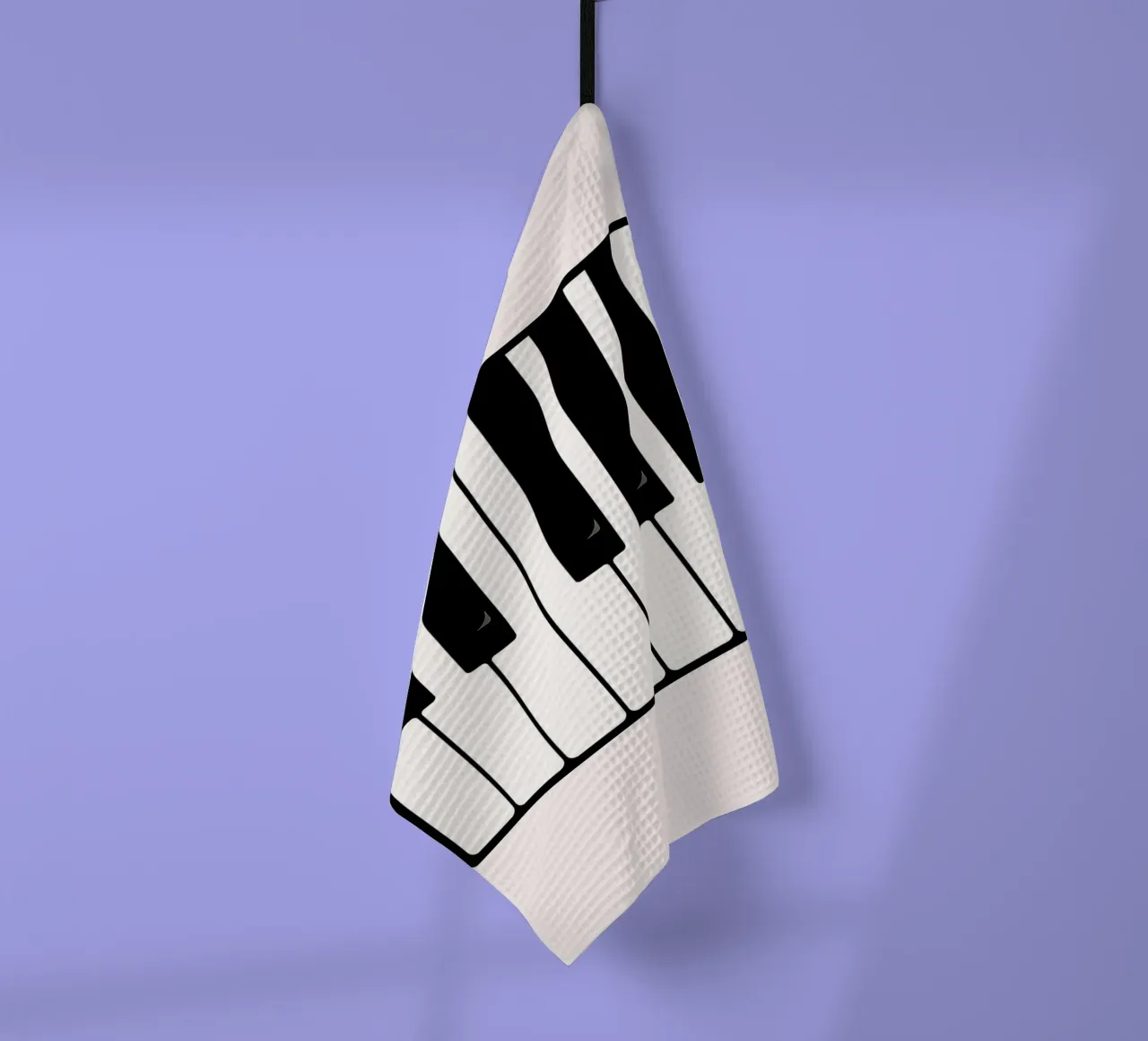 Minimalist Piano Keys Art | Modern Music Lover Print tea towel by NorwesClub