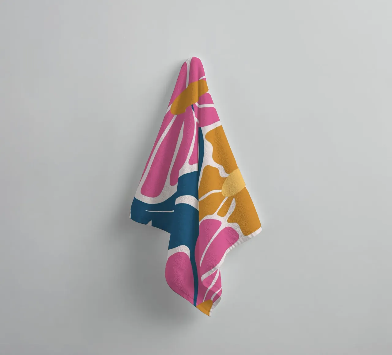 Abstract Retro Floral | Mid-Century Modern Boho Art Print towel by NorwesClub