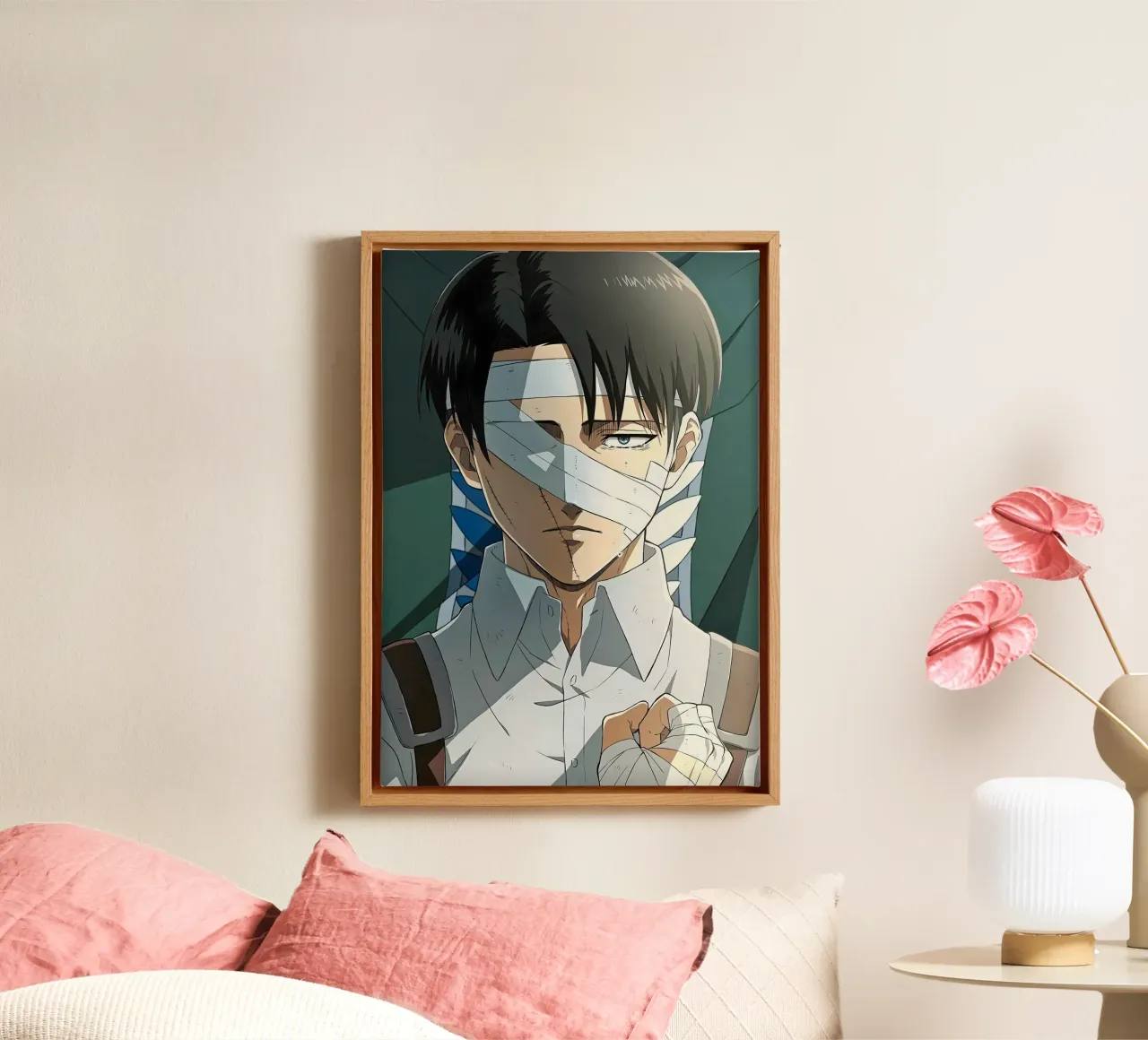 Levi Ackerman tela con Cornice a cassetta da NextPixel