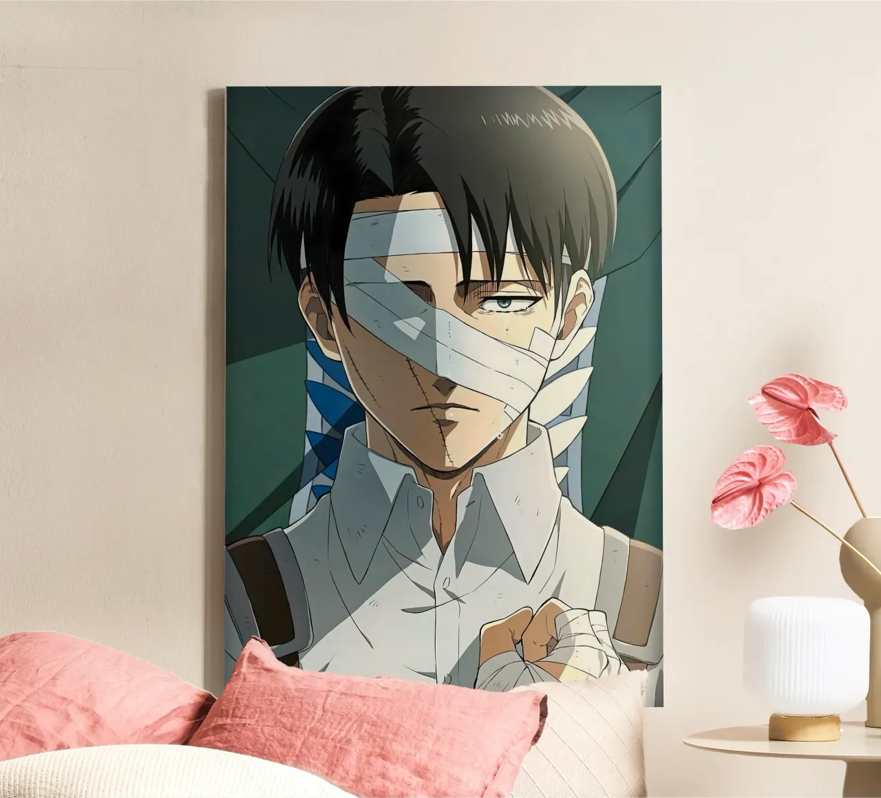 Levi Ackerman tela con Cornice a cassetta da NextPixel