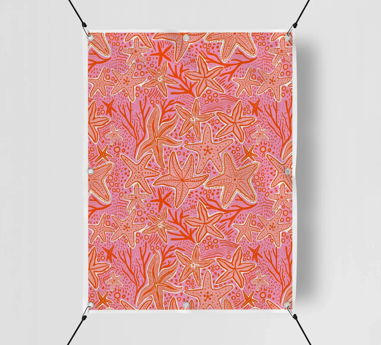 Pink Starfish pvc cover by dafnedesignstudio