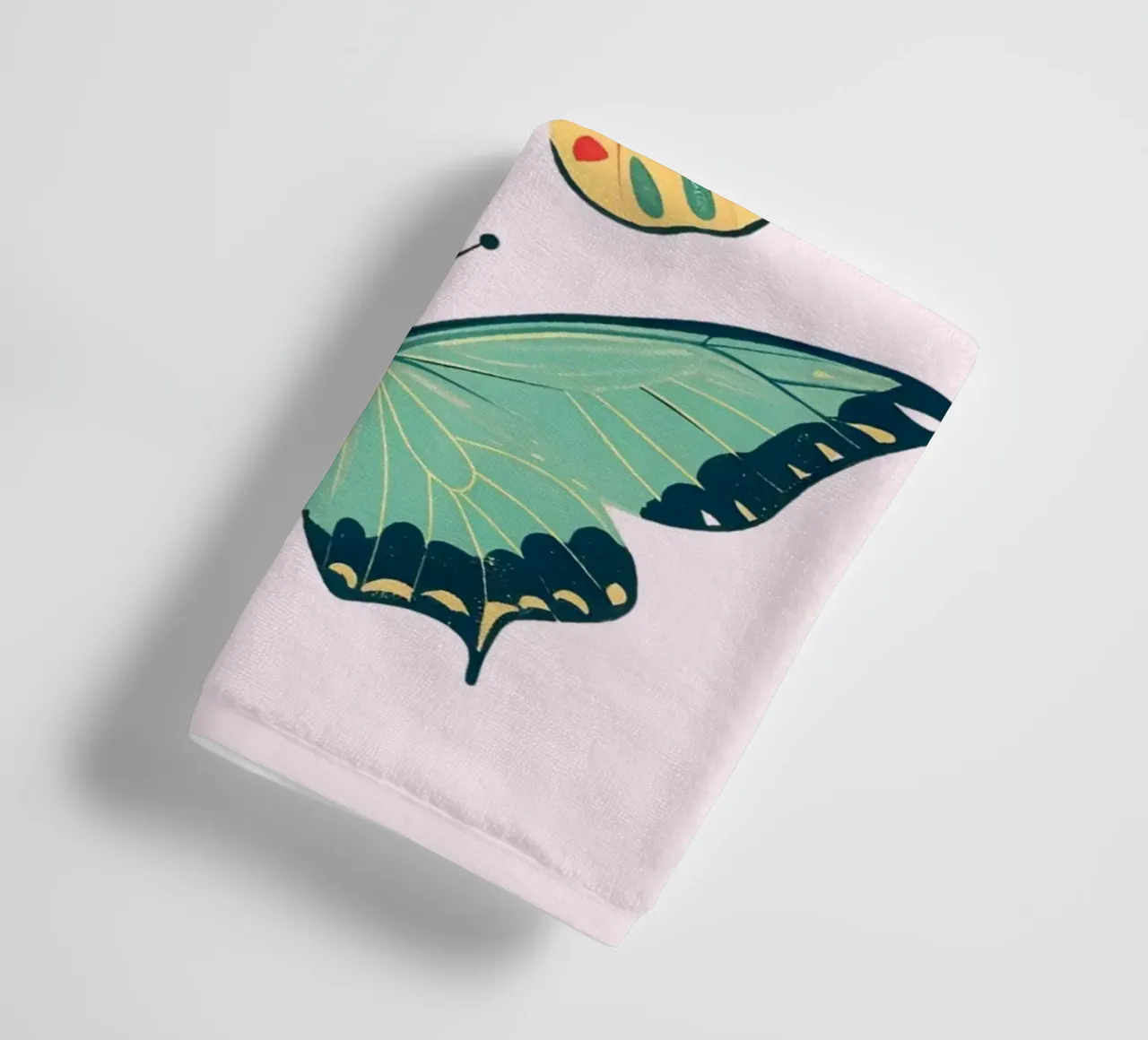 Boho Butterfly Trio Art | Vibrant Psychedelic Insects Print towel by NorwesClub
