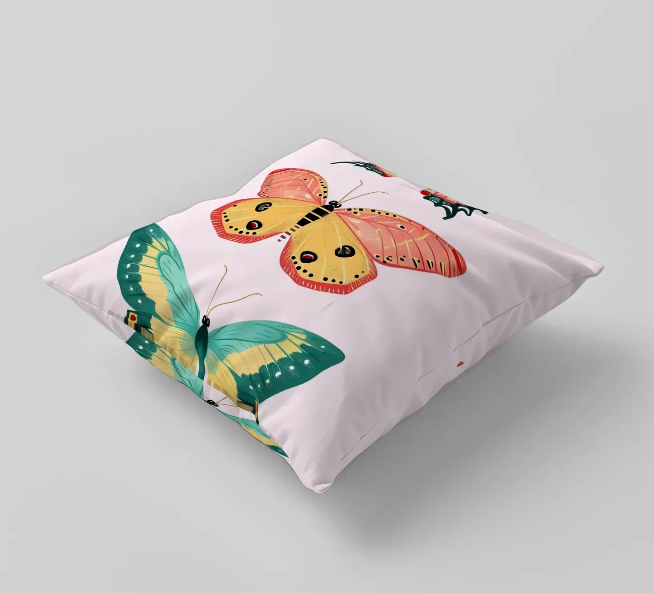 Vibrant Butterfly Collection | Boho Eclectic Insect Art Prin decorative cushion by NorwesClub
