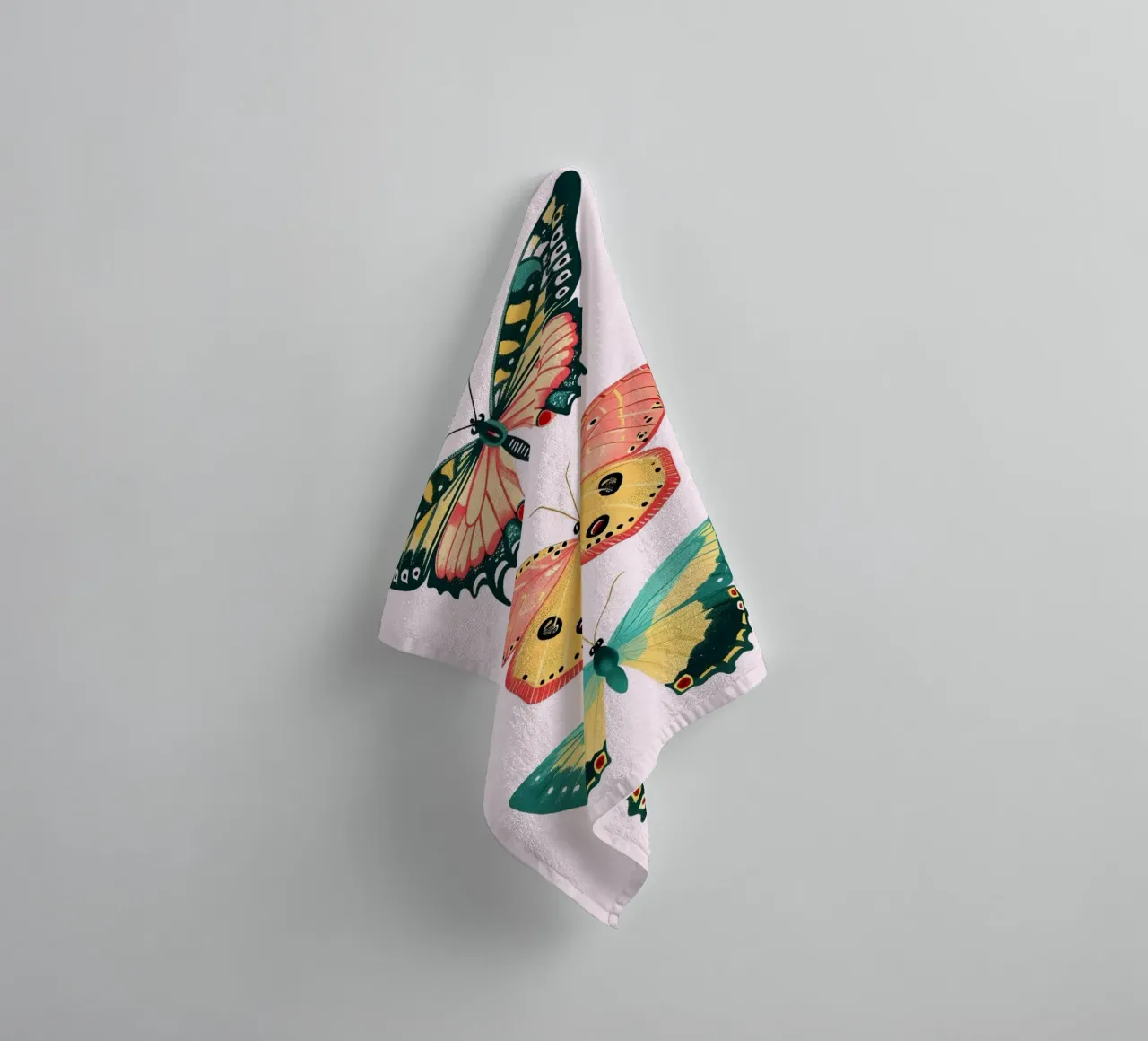 Vibrant Butterfly Collection | Boho Eclectic Insect Art Prin towel by NorwesClub