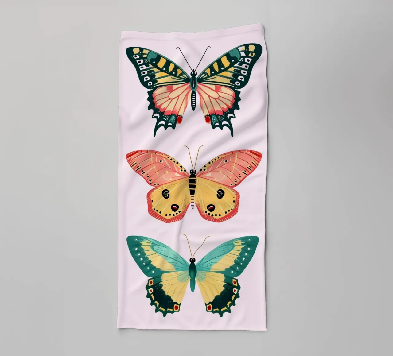 Vibrant Butterfly Collection | Boho Eclectic Insect Art Prin towel by NorwesClub