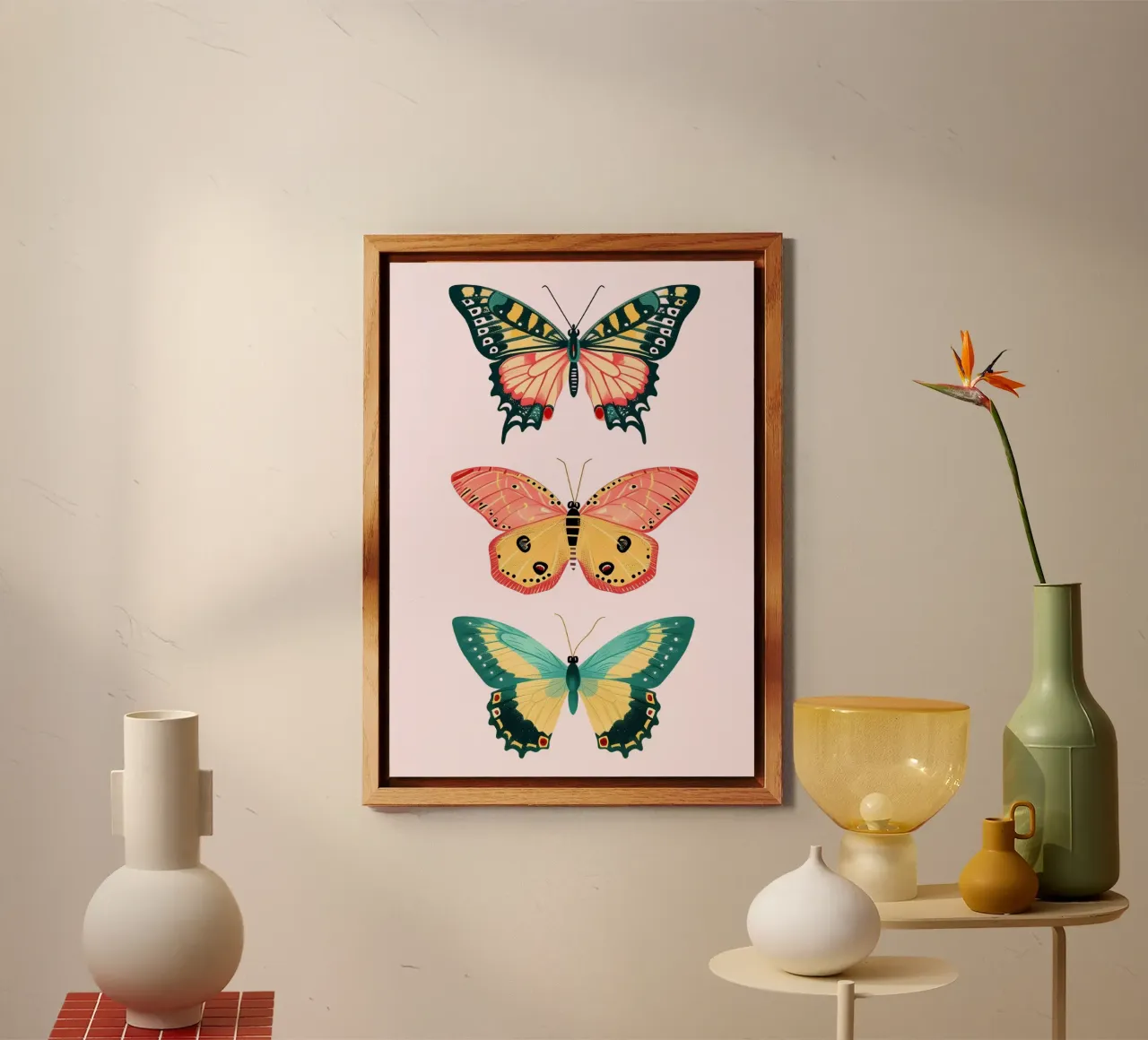Colección Vibrant Butterfly | Boho Eclectic Insect Art Prin aluminio dibond de NorwesClub