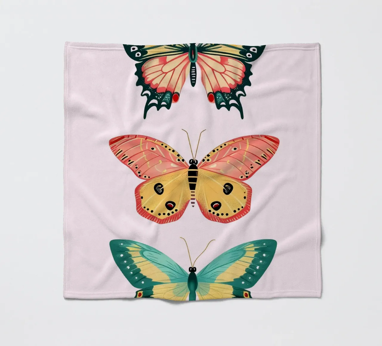 Vibrant Butterfly Collection | Boho Eclectic Insect Art Prin Fleecedecke von NorwesClub