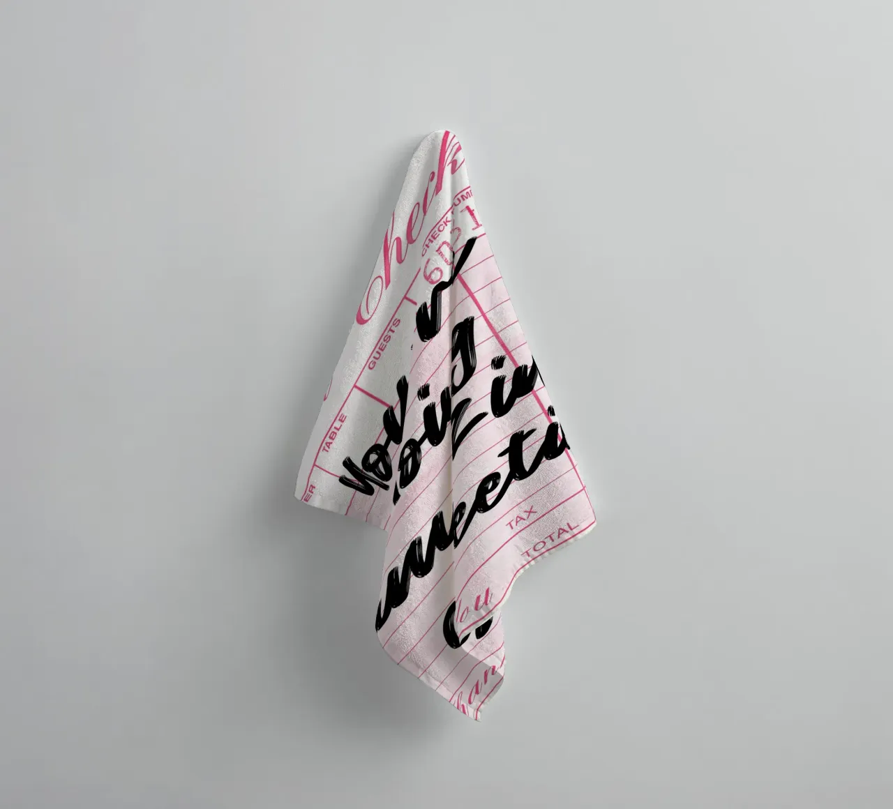 "You're Doing Amazing Sweetie" Guest Check Pink Art Print towel by NorwesClub