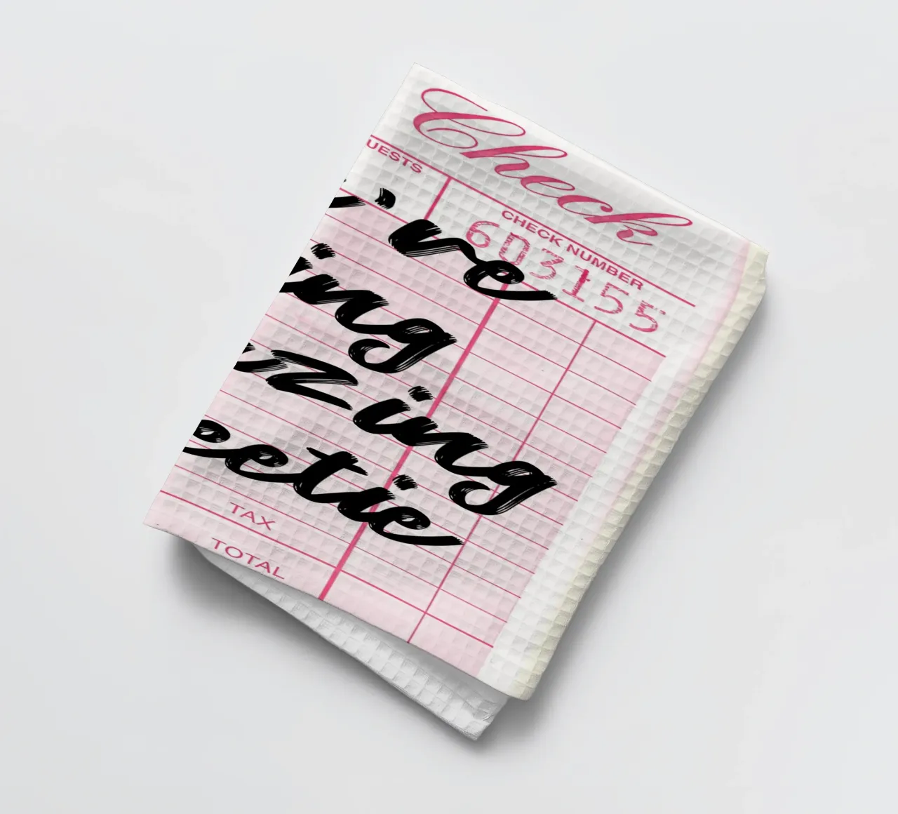 Impression d'art "You're Doing Amazing Sweetie" Guest Check Pink torchon de NorwesClub