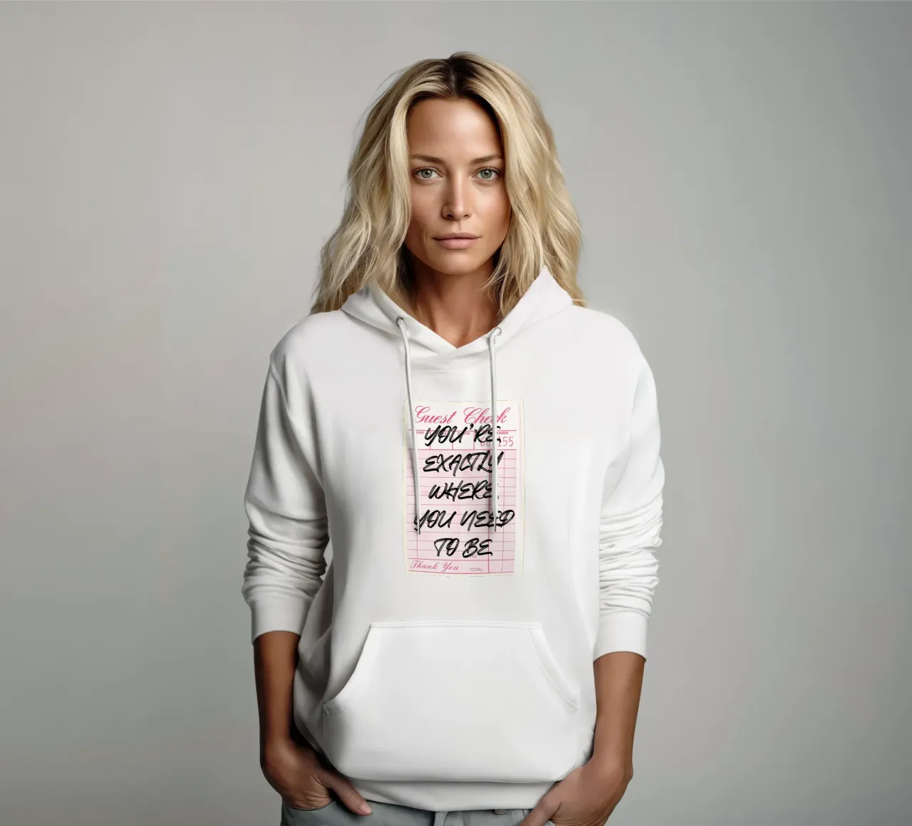 Stampa d'arte "Exactly Where You Need To Be" (esattamente dove devi essere) felpa con cappuccio da NorwesClub