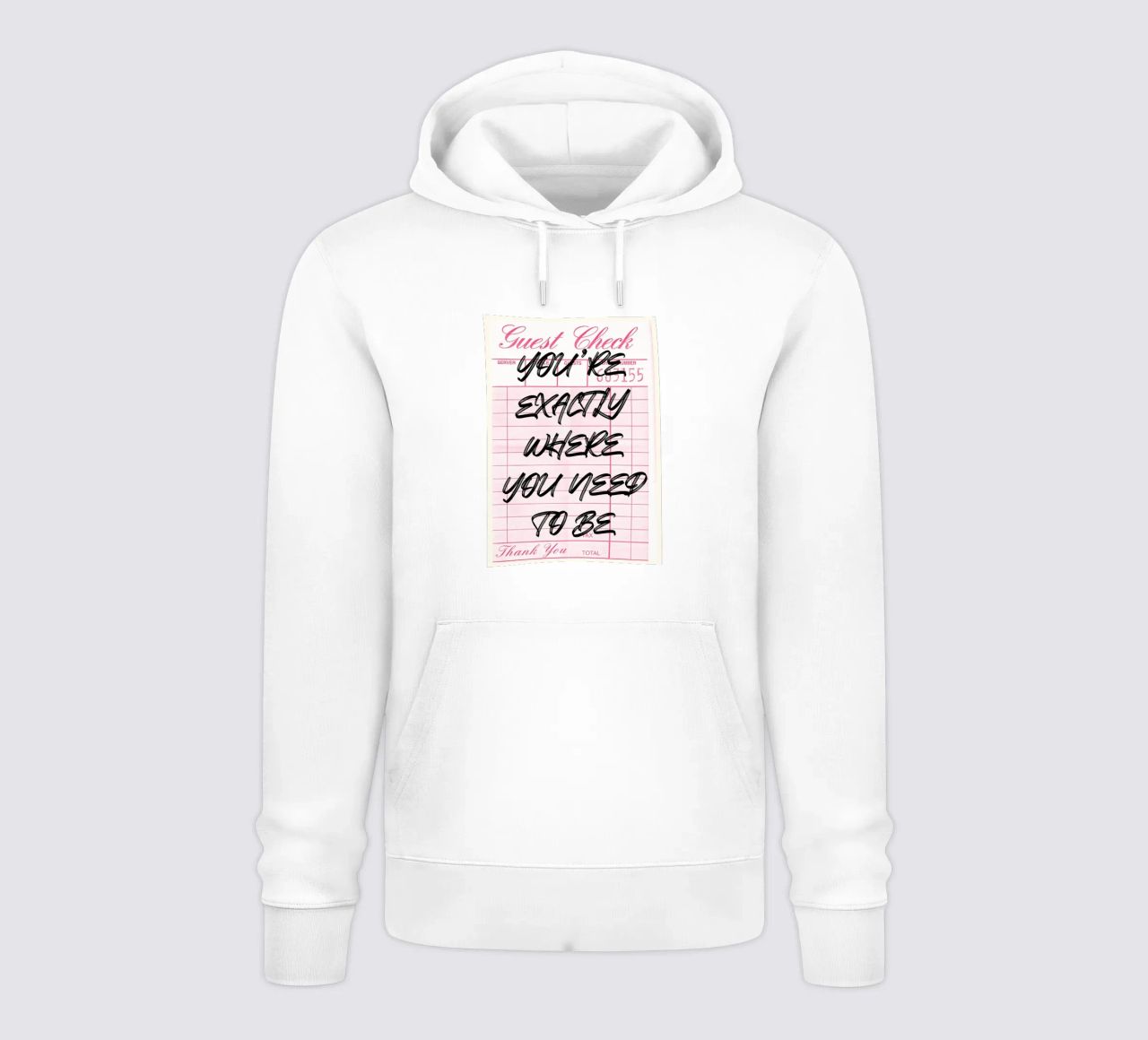 Stampa d'arte "Exactly Where You Need To Be" (esattamente dove devi essere) felpa con cappuccio da NorwesClub
