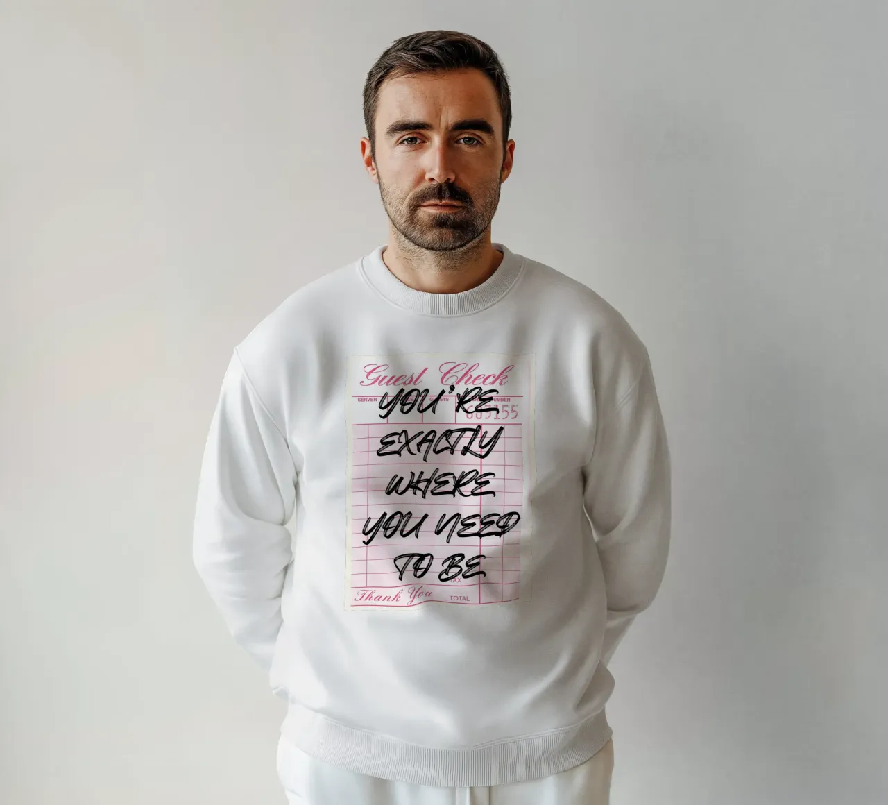 "Genau da, wo du sein musst" Gastkarte Kunstdruck Sweatshirt von NorwesClub