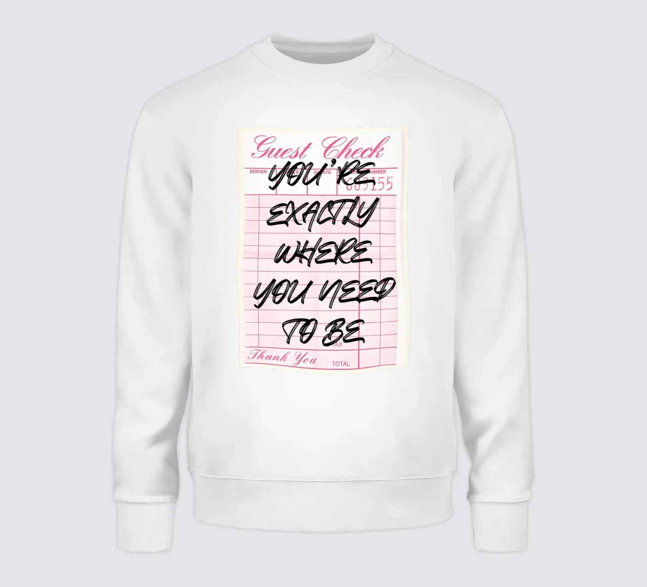 "Genau da, wo du sein musst" Gastkarte Kunstdruck Sweatshirt von NorwesClub